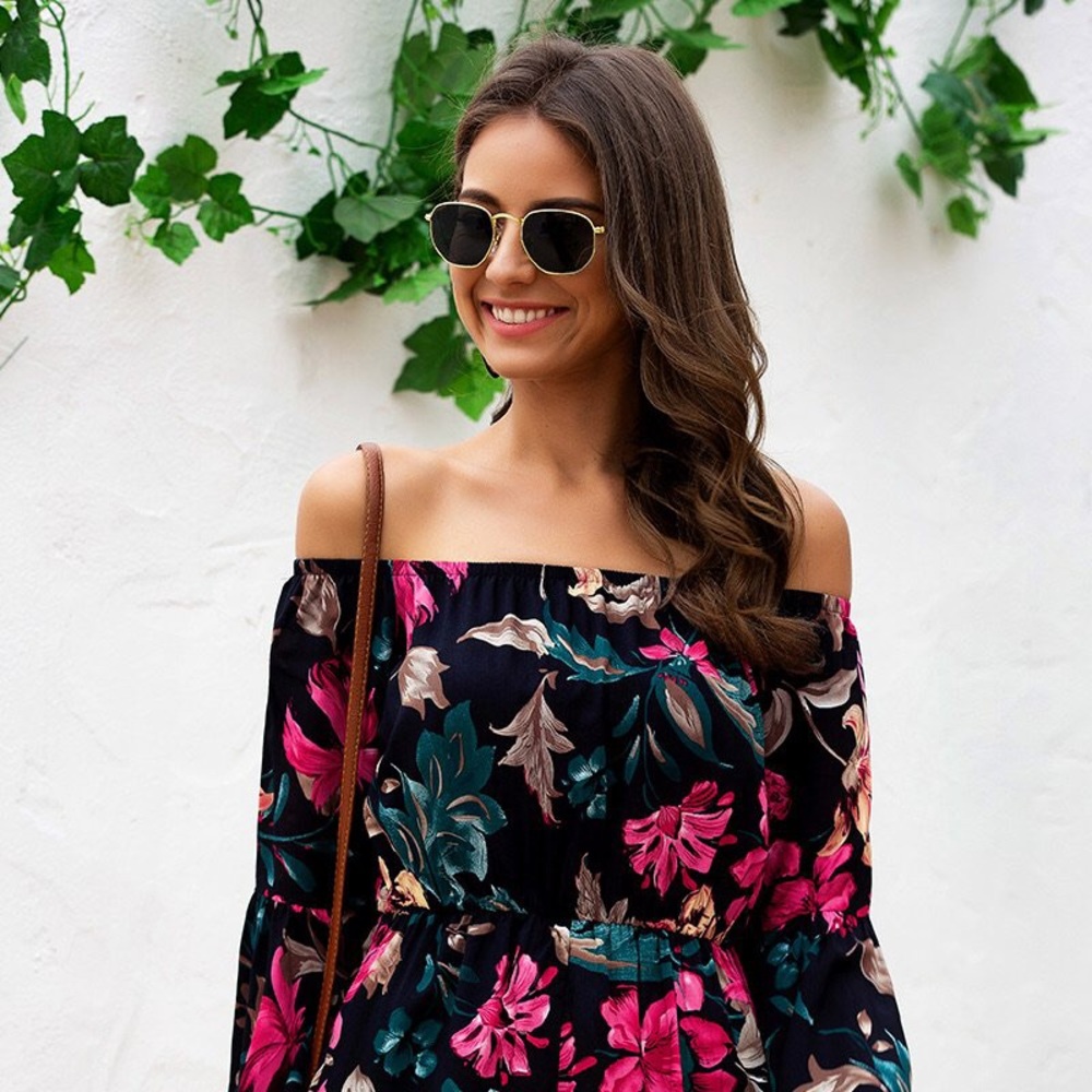 Floral print romper - Picture 1 of 2